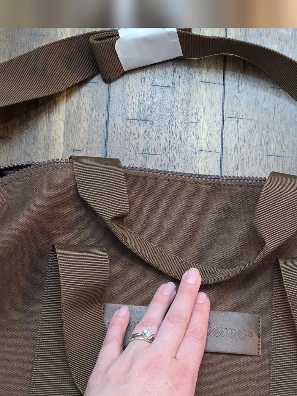 Tommy Bahama Brown Canvas Weekender Bag